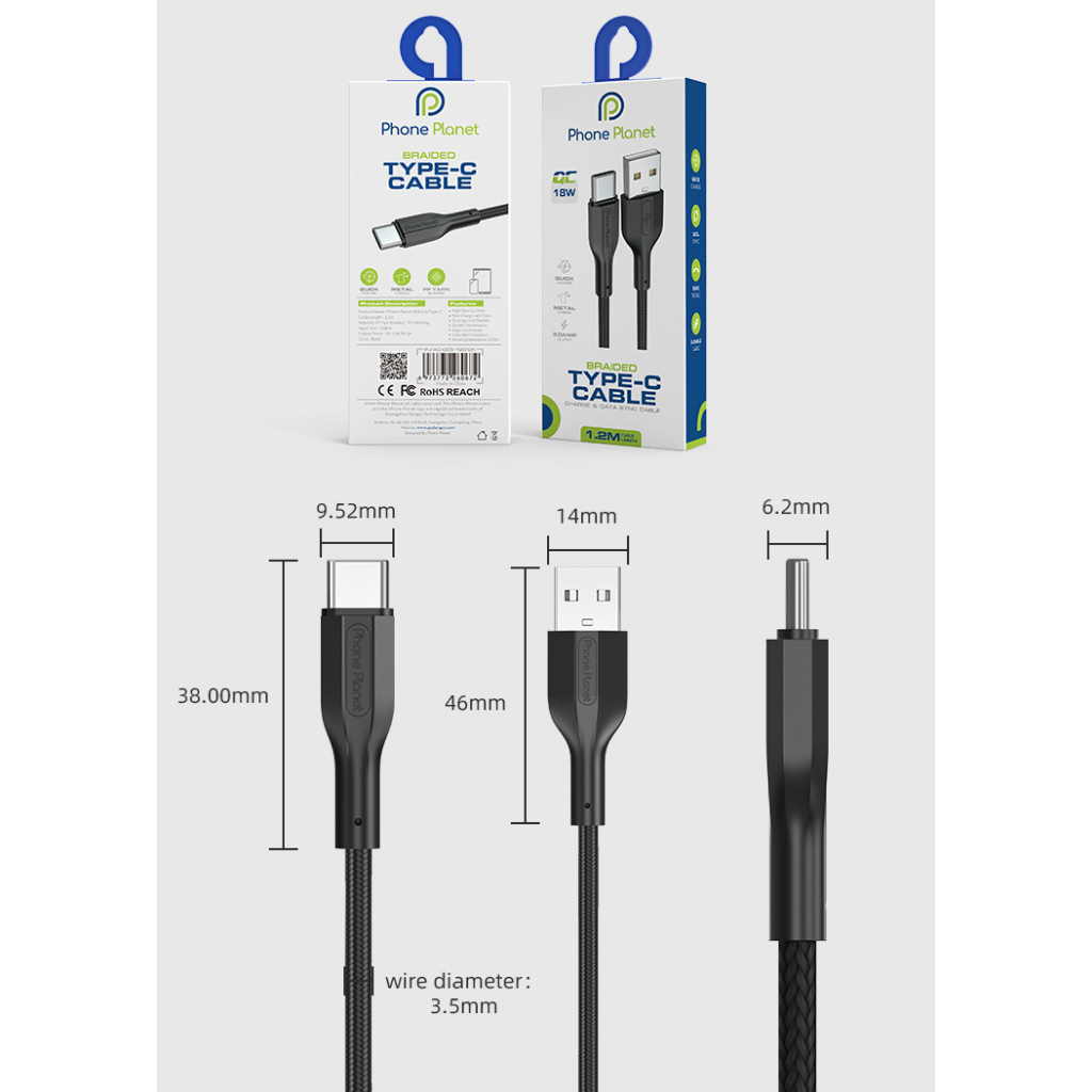 Dây Cáp Sạc Nhanh USB Sang Type C Cho Điện Thoại Huawei P40 Pro Mate 30 Xiaomi Samsung