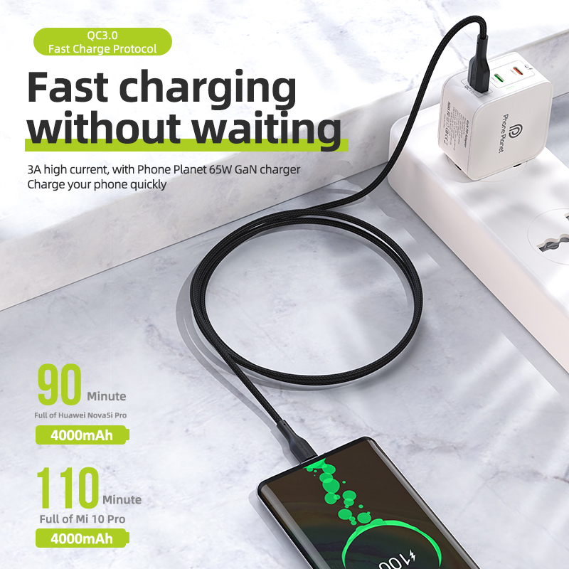 Dây Cáp Sạc Nhanh USB Sang Type C Cho Điện Thoại Huawei P40 Pro Mate 30 Xiaomi Samsung