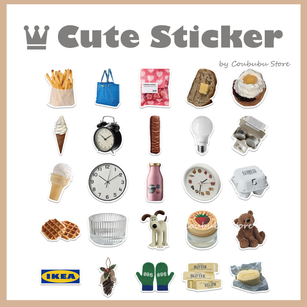 ✿Áo Khoác Coububububu Coububu✿ Sticker Dán Tường Chống Thấm Nước Họa Tiết Doodle Dễ Thương Phong Cách Nhật Bản