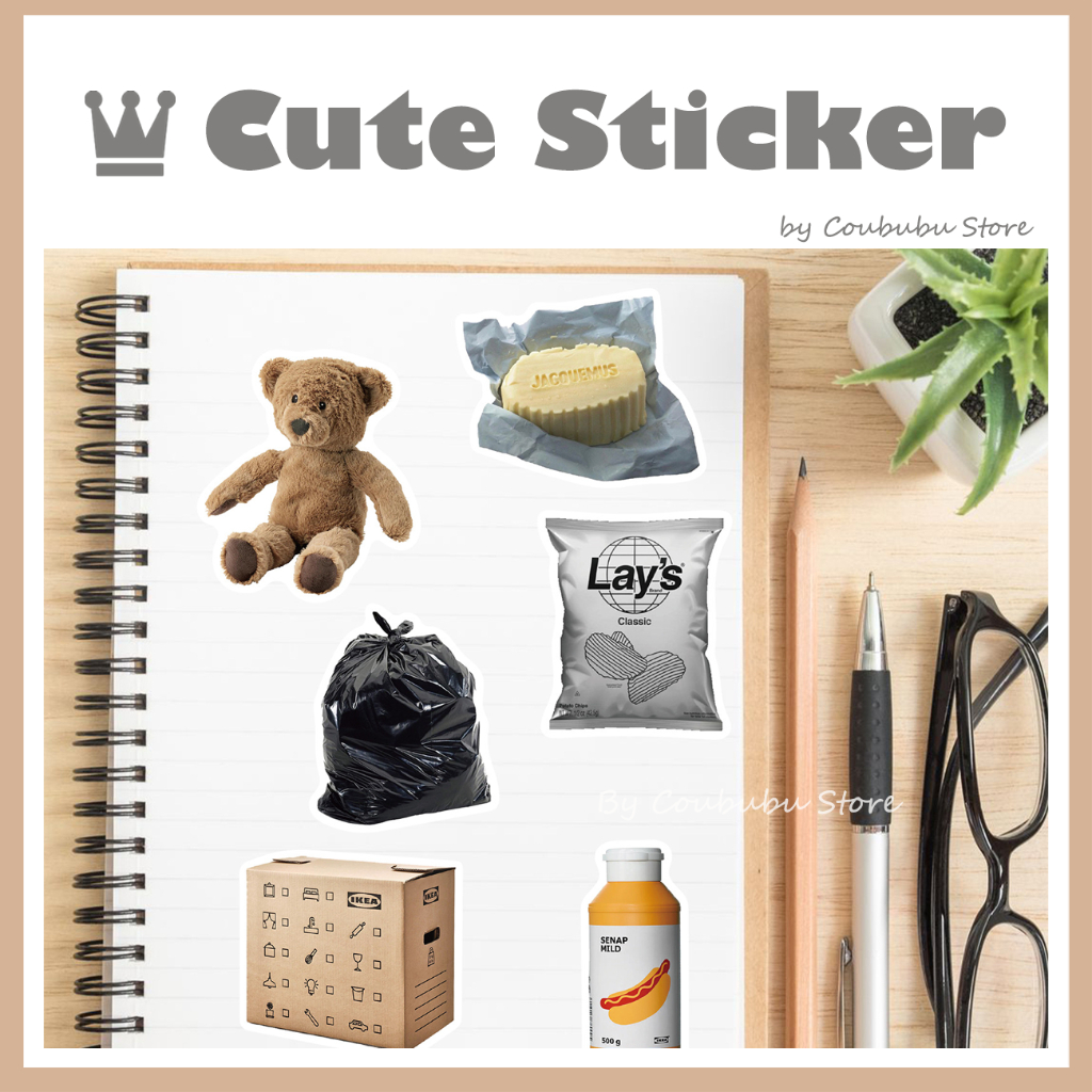 ✿Áo Khoác Coububububu Coububu✿ Sticker Dán Tường Chống Thấm Nước Họa Tiết Doodle Dễ Thương Phong Cách Nhật Bản
