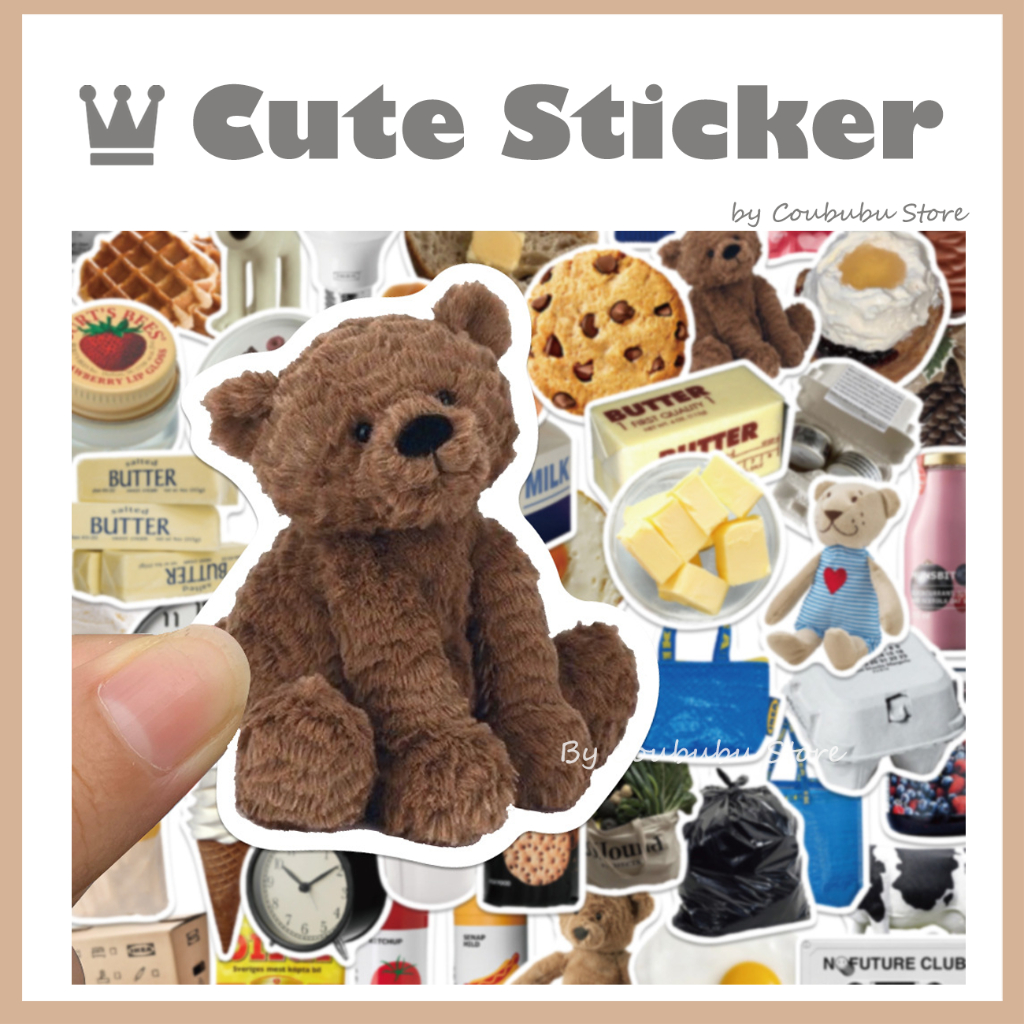 ✿Áo Khoác Coububububu Coububu✿ Sticker Dán Tường Chống Thấm Nước Họa Tiết Doodle Dễ Thương Phong Cách Nhật Bản