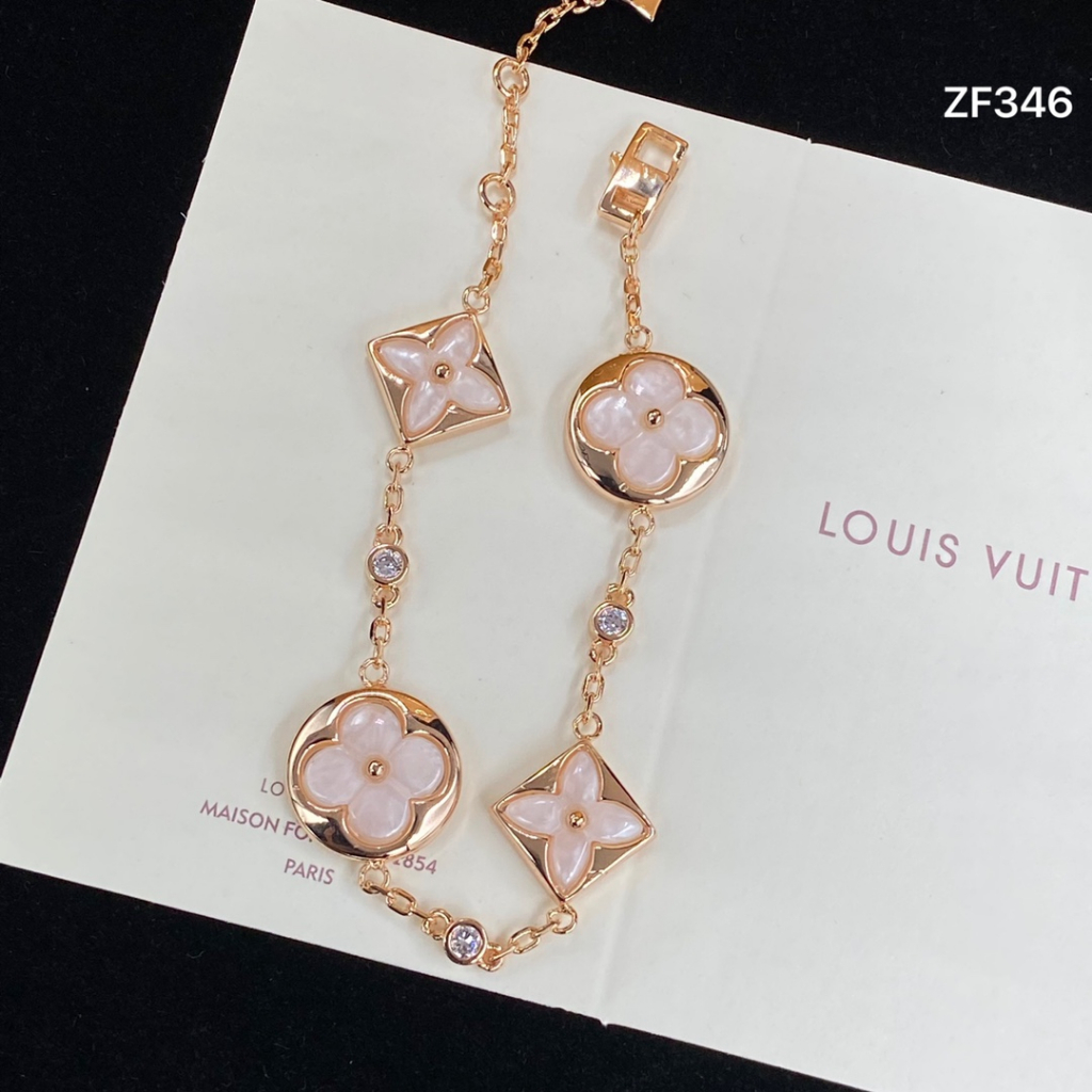 Vòng Tay Bạc 925 Hình Cỏ Bốn Lá Thời Trang