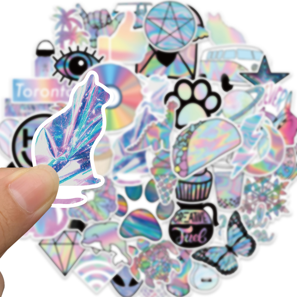 Bộ 50 Miếng Dán Hoạt Hình Graffiti Chống Nước Trang Trí Vali Laptop Xe Hơi DIY