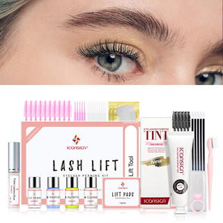 ICONSIGN Bộ nâng mi Nhuộm lông mày Uốn mi Tint Uốn mi Thuốc nhuộm màu nâu Nâng mi Bộ kẻ lông mày