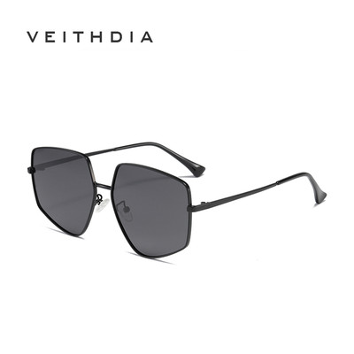 Veithdia Kính Mát Gọng Lớn Đa Giác Bằng Kim Loại LS317