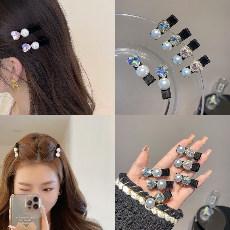 Kẹp TóC 2 KiểU ĐíNh HạT NgọC Trai Giả ThờI Trang Cho Nữ