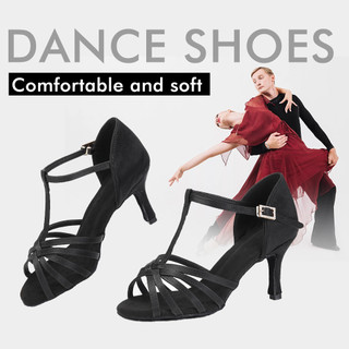 Phòng khiêu vũ thời trang Cá nhân Latin Tango hở mũi Giày khiêu vũ dành cho nữ Đế mềm gót chân 8,5cm