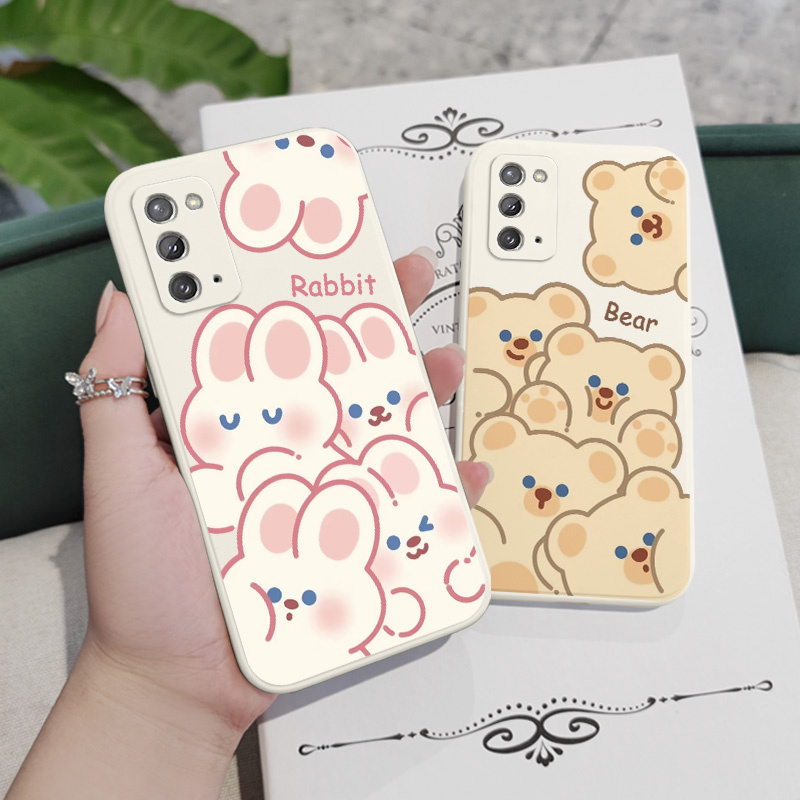 Ốp Điện Thoại Silicon Dẻo Họa Tiết Chú Thỏ Cho Samsung Galaxy Note 5G 20 10 9 Ultra Plus