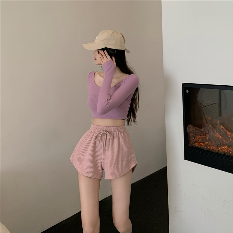 Quần Short Thể Thao Nữ Lưng Cao Quyến Rũ Mới