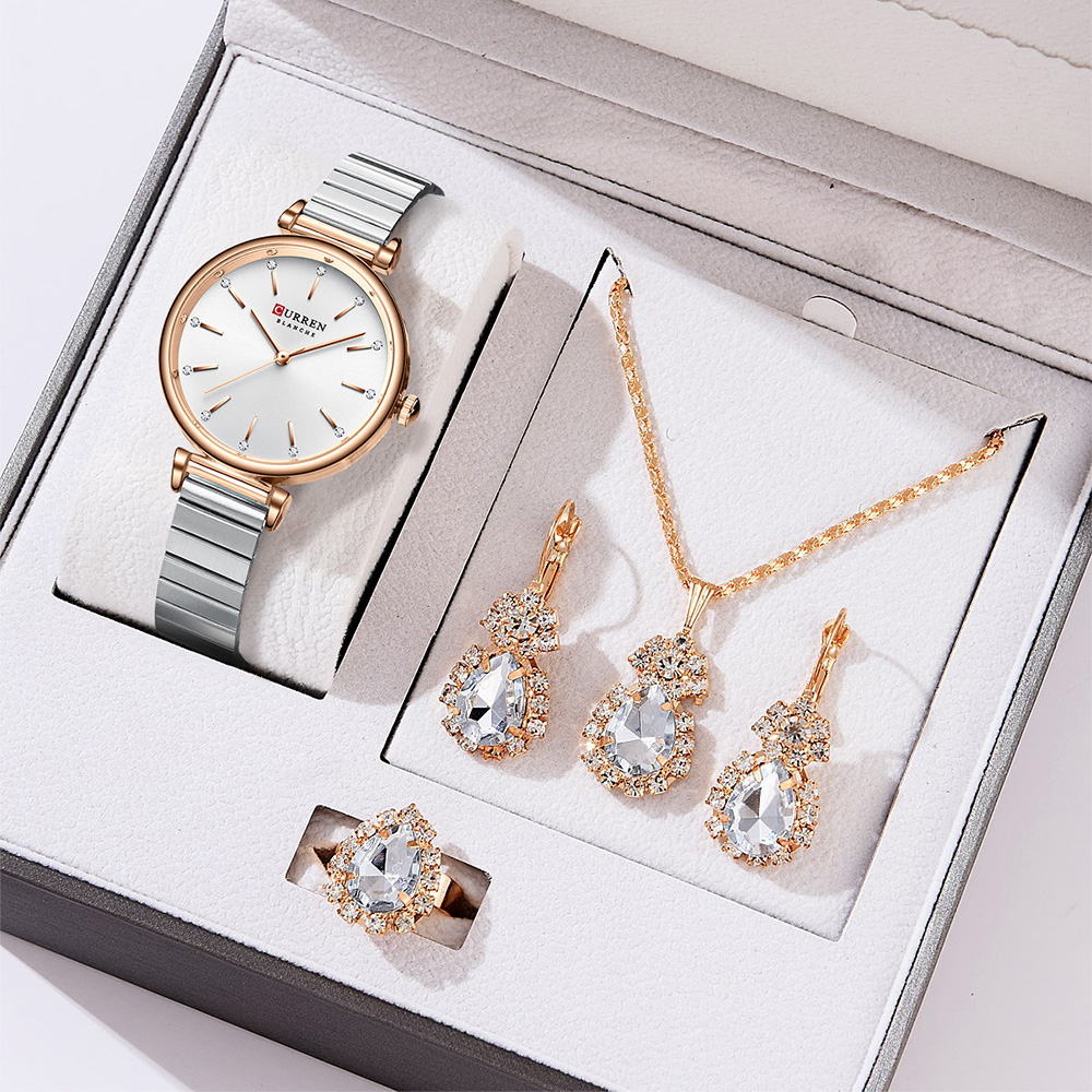 Đồng Hồ Quartz CURREN Chống Thấm Nước Chất Liệu Thép Không Gỉ Với Dây Đeo Da 9081SX4