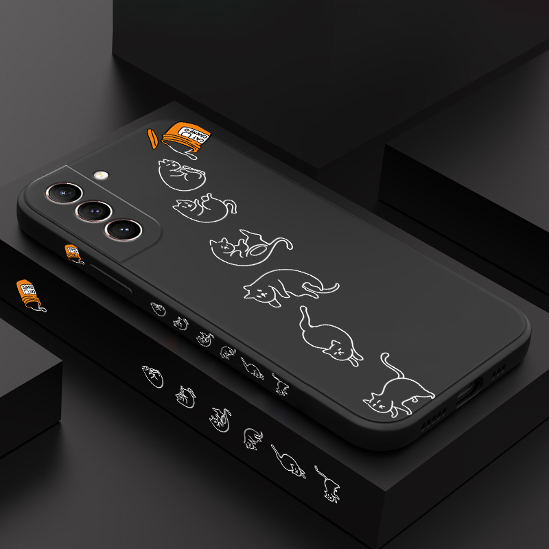 Ốp Điện Thoại Hình Mèo Xinh Xắn Cho Samsung Galaxy S21 S20 FE Ultra Plus