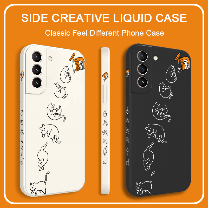 Ốp Điện Thoại Hình Mèo Xinh Xắn Cho Samsung Galaxy S21 S20 FE Ultra Plus