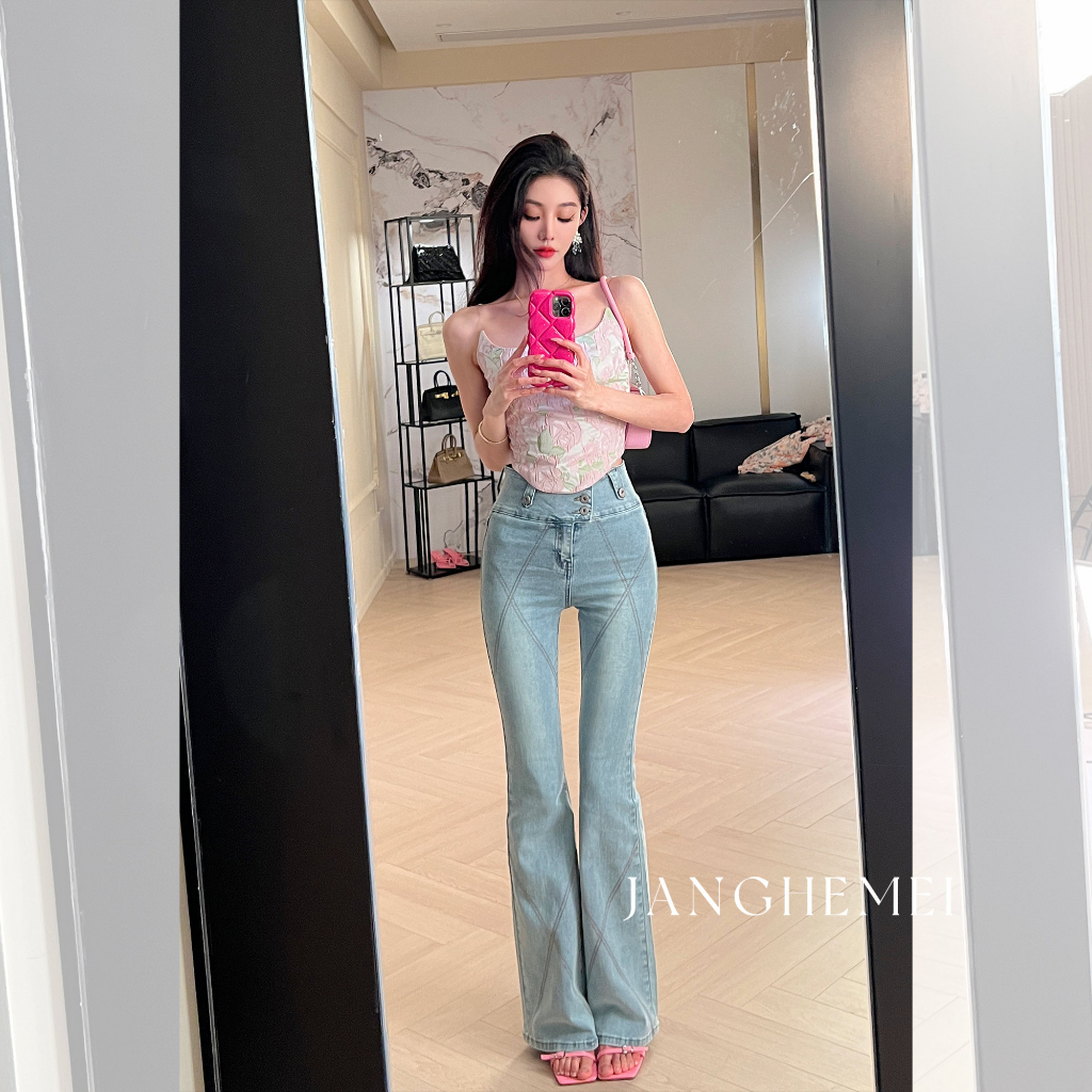 QADCOL Áo Hai Dây Mùa Hè Ôm Dáng Ngắn Thêu Họa Tiết Kiểu Cách Cổ Điển Cho Nữ