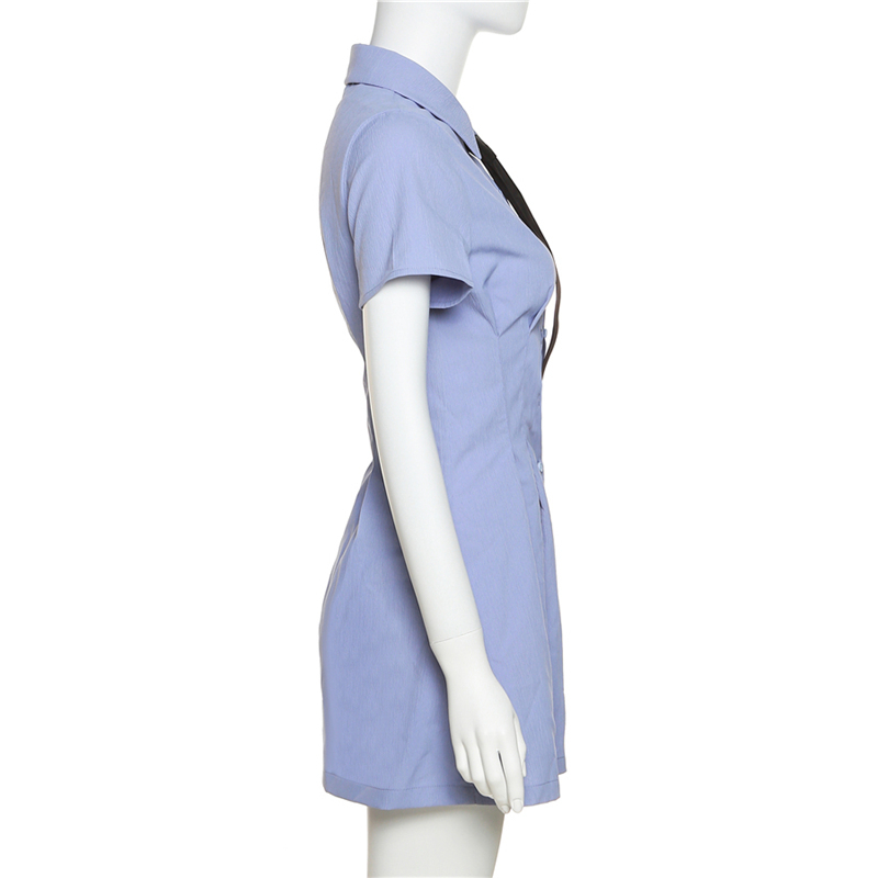 Đầm Chữ A Ngắn Tay In Chữ Phong Cách Hàn Quốc Thời Trang Cho Nữ