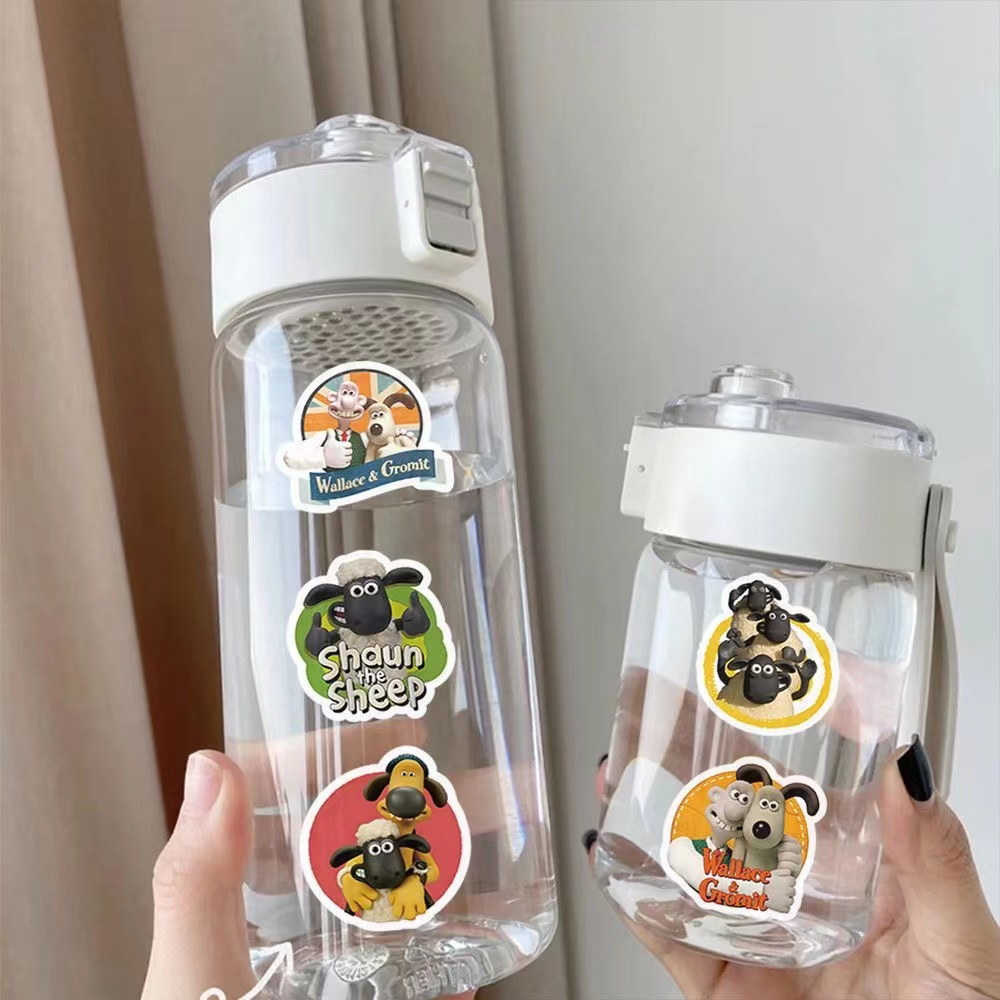 Hình Dán Sticker Wallace & Gromit/Shaun The Sheep Kawaii Anime Chống Nước Trang Trí Laptop / Điện Thoại / Ván Trượt / Va Li