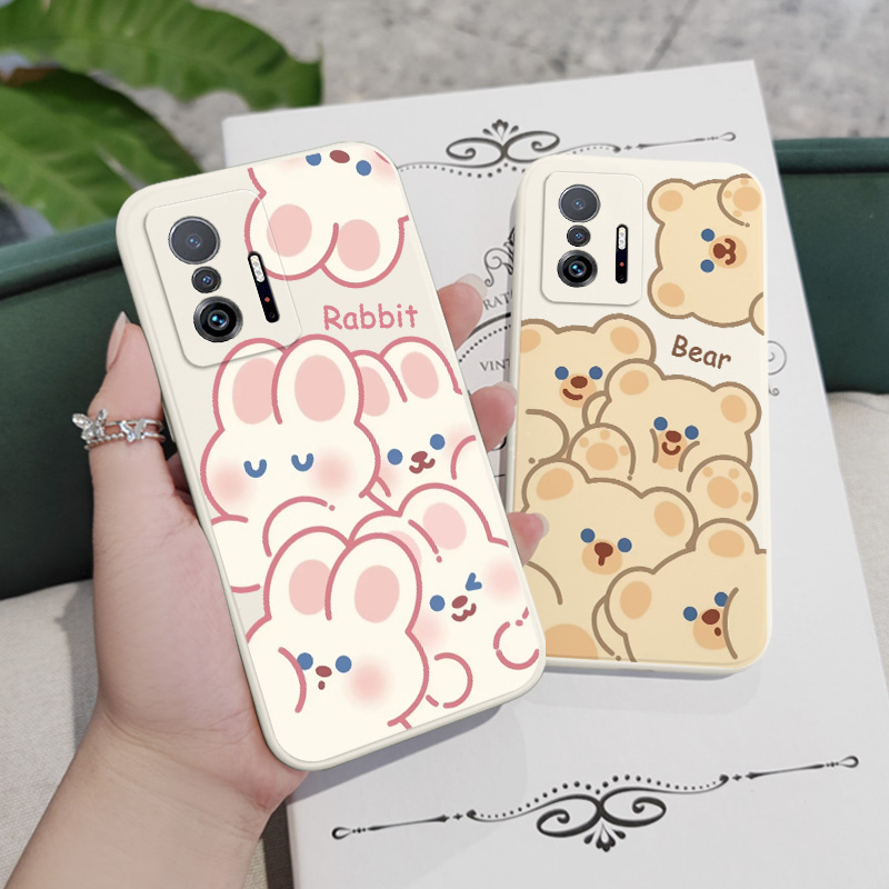 Bao Da Điện Thoại Hình Thỏ Cho xiaomi mi 13t 12t 11t 10t pro lite mi 9t pro Ốp