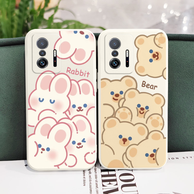 Bao Da Điện Thoại Hình Thỏ Cho xiaomi mi 13t 12t 11t 10t pro lite mi 9t pro Ốp