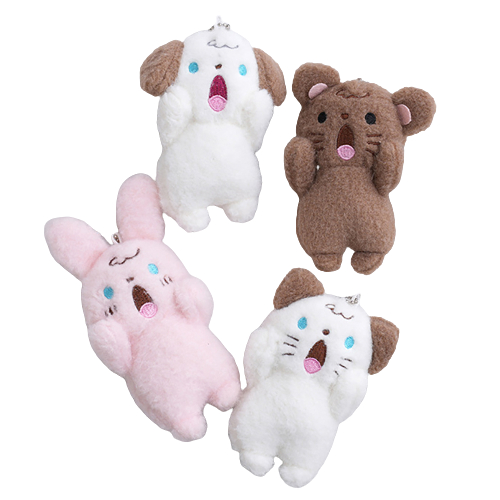 Móc Khóa Hình Thú Nhồi Bông 10cm Dễ Thương
