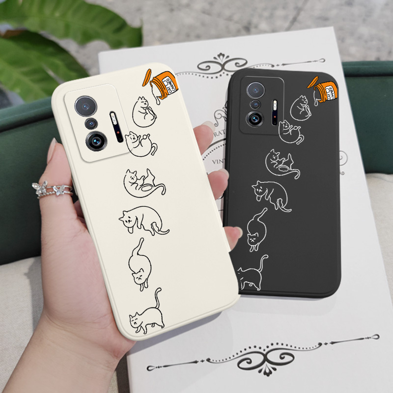 Ốp Điện Thoại Hình Mèo Dễ Thương Cho xiaomi mi 13t 12t 11t 10t pro lite mi 9t pro