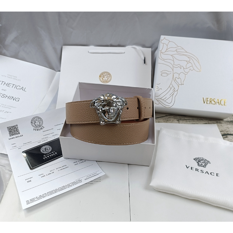 Thắt Lưng Versace Avatar Khóa Tự Động Dễ Phối Đồ Thời Trang Cho Nam