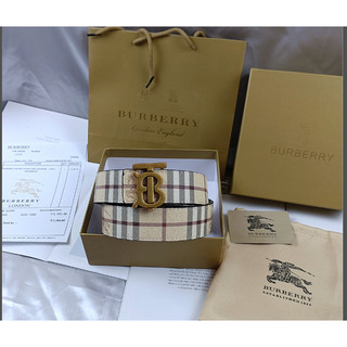 Thắt lưng da hai mặt họa tiết burberry thời trang cho nam 3.8