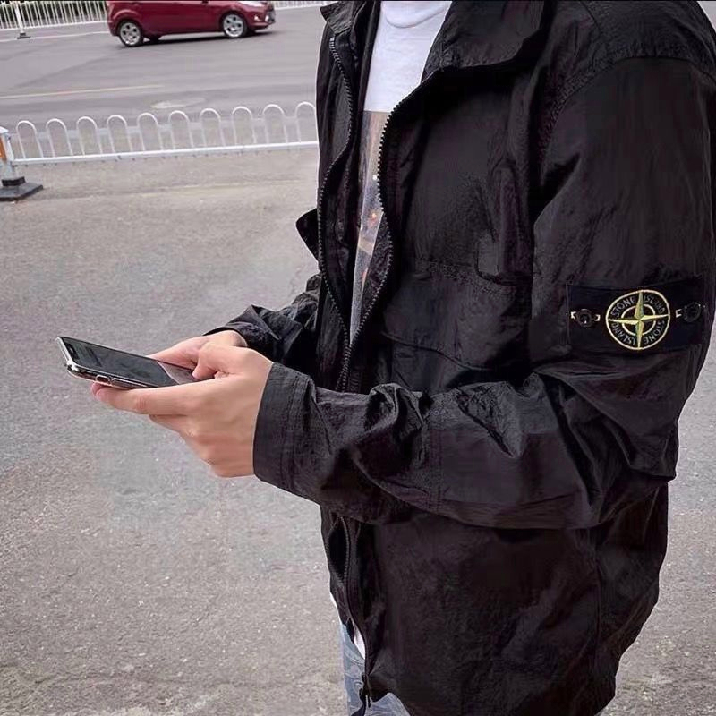 Stoneisland Áo Khoác Gió Nylon Chống Nắng Chống Thấm Nước Phong Cách 18SS