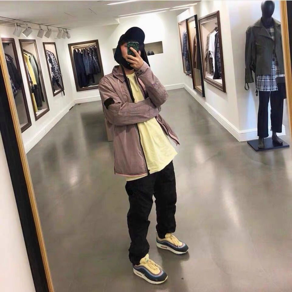 Stoneisland Áo Khoác Gió Nylon Chống Nắng Chống Thấm Nước Phong Cách 18SS