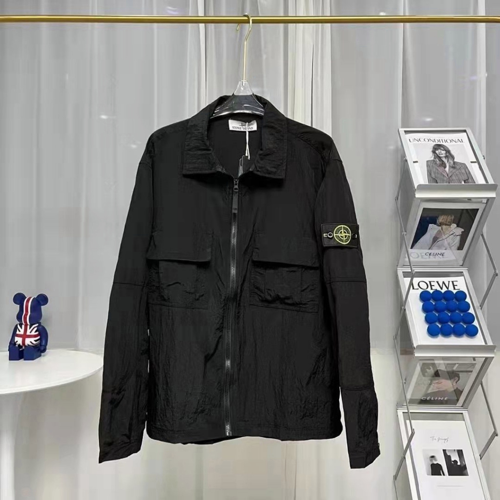 Stoneisland Áo Khoác Gió Nylon Chống Nắng Chống Thấm Nước Phong Cách 18SS