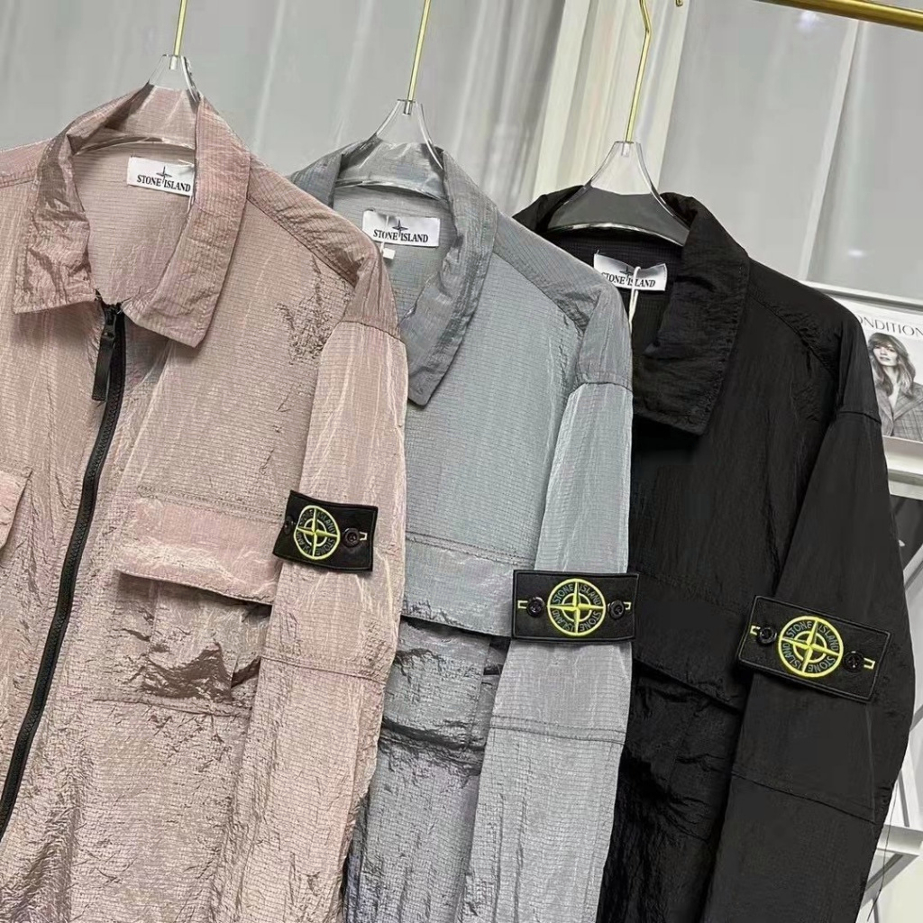 Stoneisland Áo Khoác Gió Nylon Chống Nắng Chống Thấm Nước Phong Cách 18SS