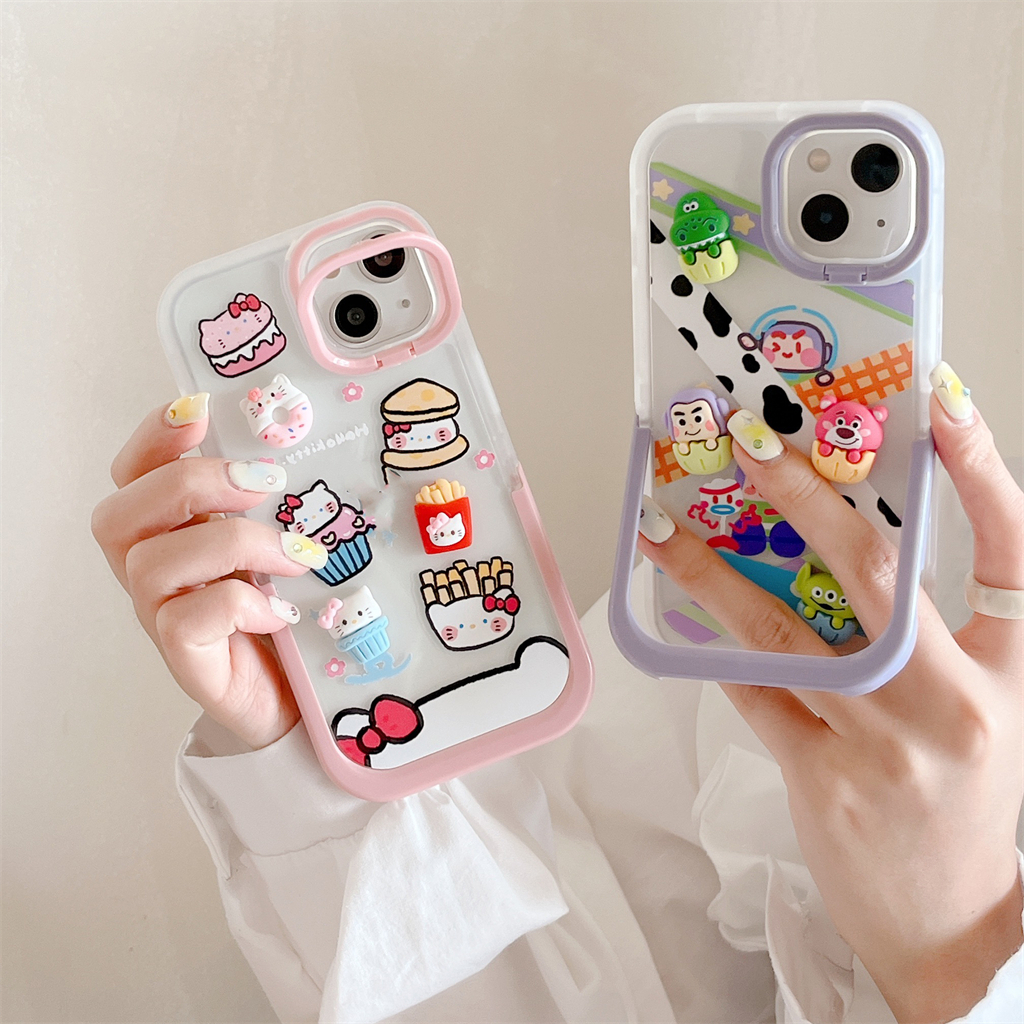 Ốp Điện Thoại Có Giá Đỡ Hình Gấu Cho Iphone 13 14 Pro Max 11 iPhone12 Pro Max
