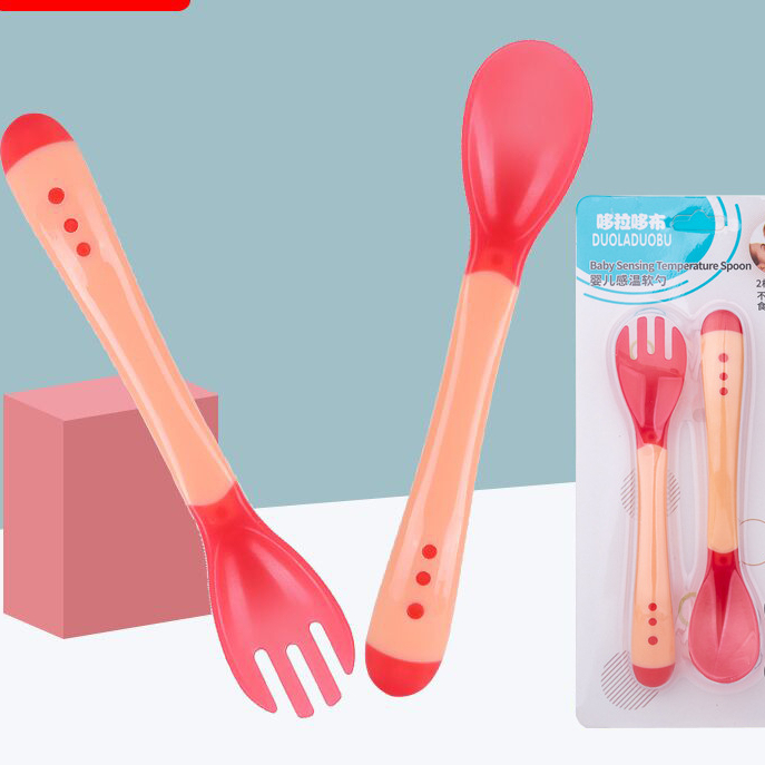 Thìa Silicon Báo Nóng,Muỗng Silicon Mềm Cho Bé Ăn Dặm Giúp Bé Ăn Ngoan, Muỗng thìa ăn dặm silicon hình,Thân thiện với môi trường, thích hợp cho bé học HDbabies