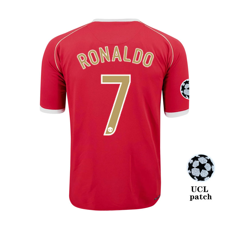 06-07 MU Home 7#Áo Bóng Đá Phong Cách Retro S-XXL