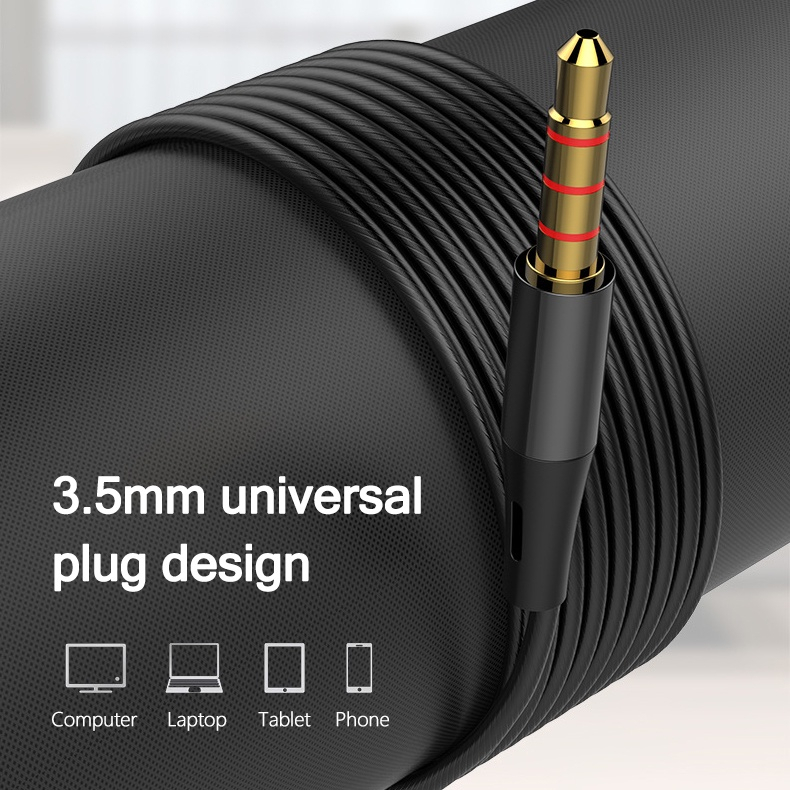 Tai Nghe Bass Nhét Tai Có Dây 3.5mm Kèm mic