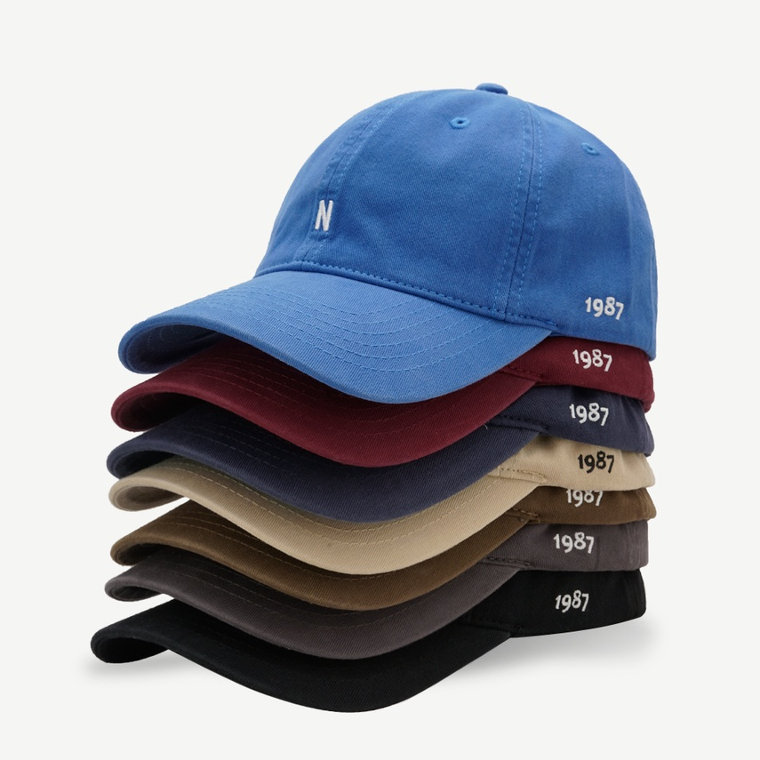 Mũ Lưỡi Trai Mềm Thêu Chữ N 1987 Phong Cách Hàn Quốc Thời Trang Cho Cặp Đôi