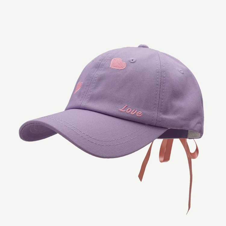 Mũ Lưỡi Trai Thêu Hình Trái Tim Phong Cách Hàn Quốc Thời Trang Mùa Hè Cho Nữ
