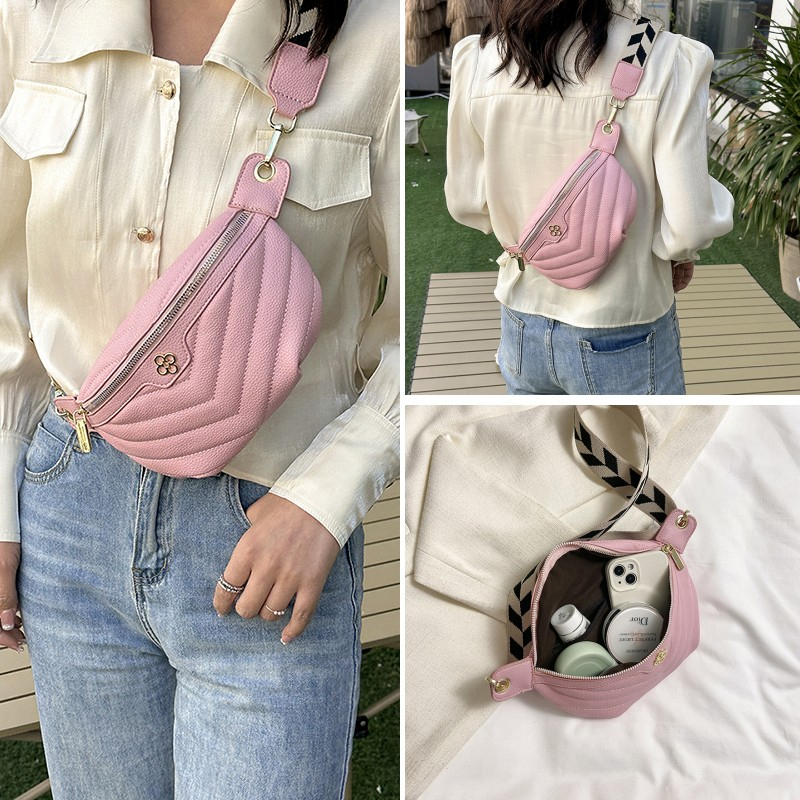 Túi Da PU Đeo Chéo Ngực Sức Chứa Lớn Thời Trang Hàn Quốc Cổ Điển Cho Nữ