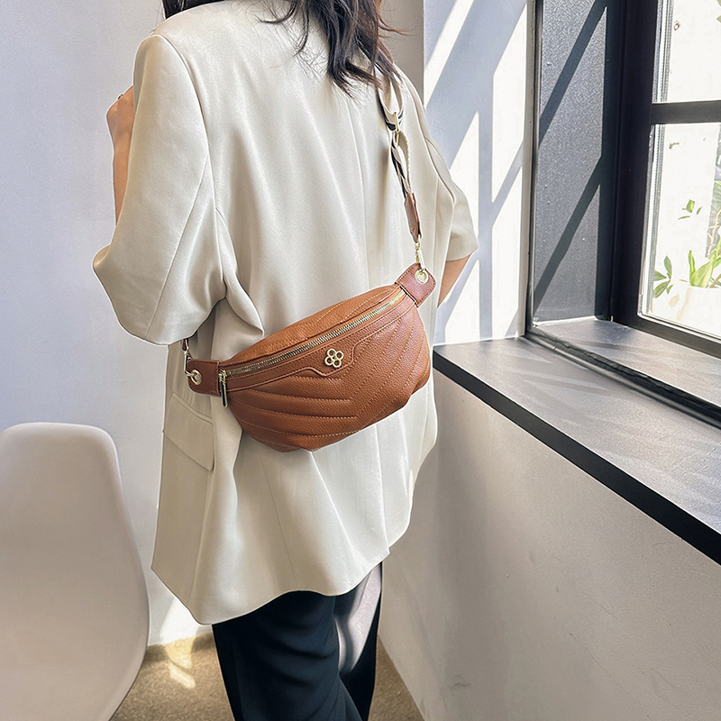 Túi Da PU Đeo Chéo Ngực Sức Chứa Lớn Thời Trang Hàn Quốc Cổ Điển Cho Nữ