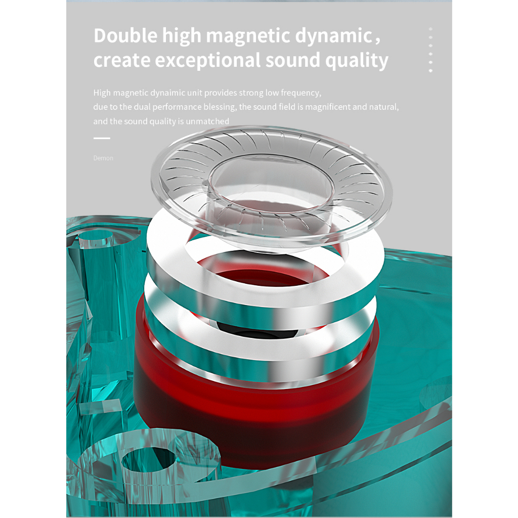 Tai Nghe CVJ Demon Có Dây Jack 3.5mm Âm Thanh HiFi Chất Lượng Cao