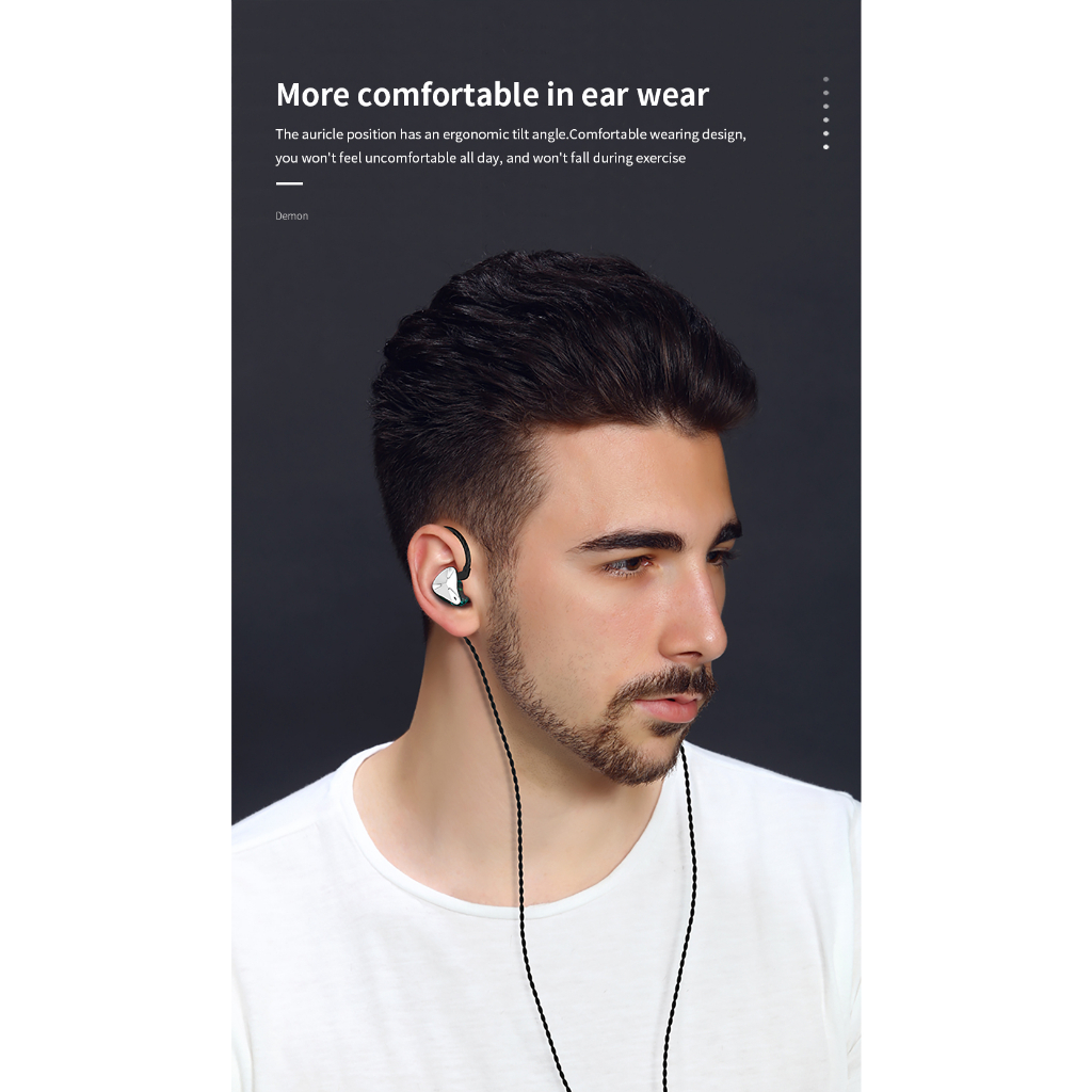 Tai Nghe CVJ Demon Có Dây Jack 3.5mm Âm Thanh HiFi Chất Lượng Cao