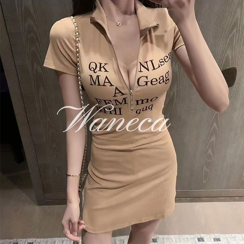 Waneca Đầm Ôm Dáng Cổ polo Quyến Rũ Dành Cho Nữ