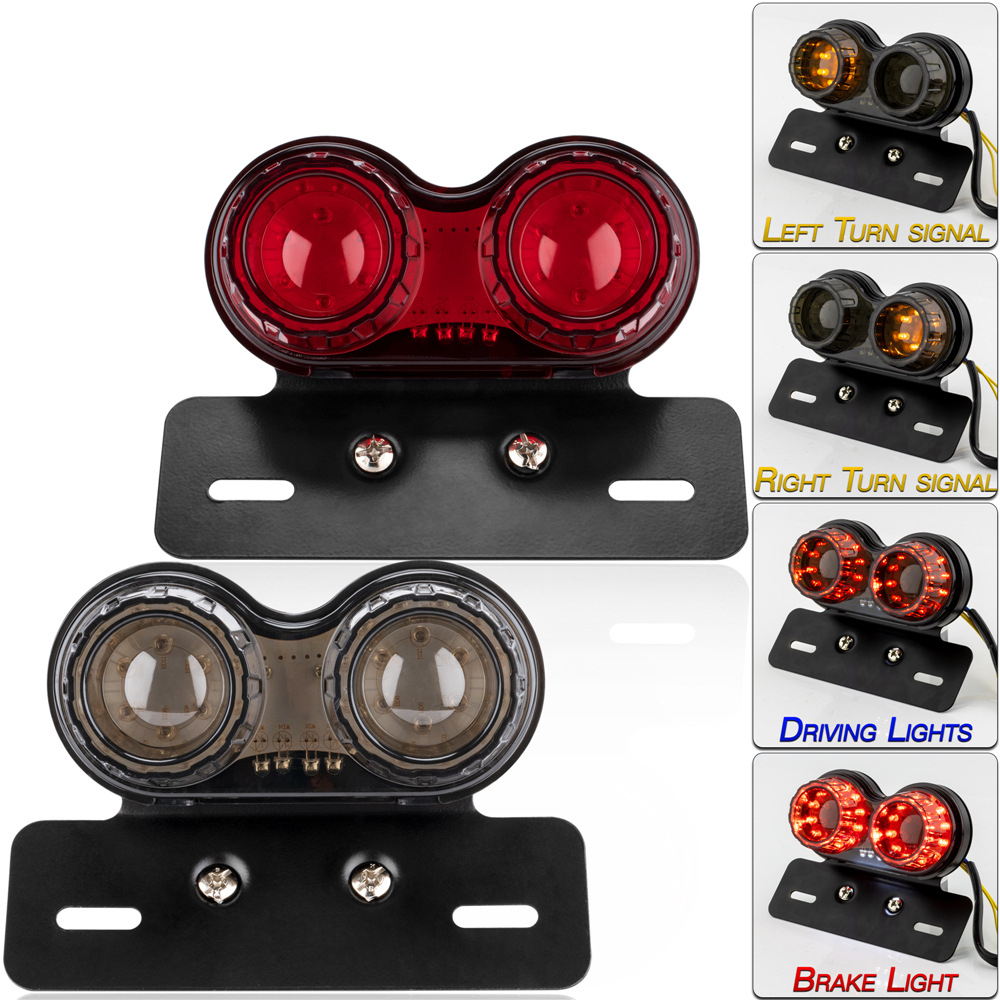 Đèn LED Đuôi Xe Hình Tròn Phong Cách Retro Cho Xe Mô Tô Harley