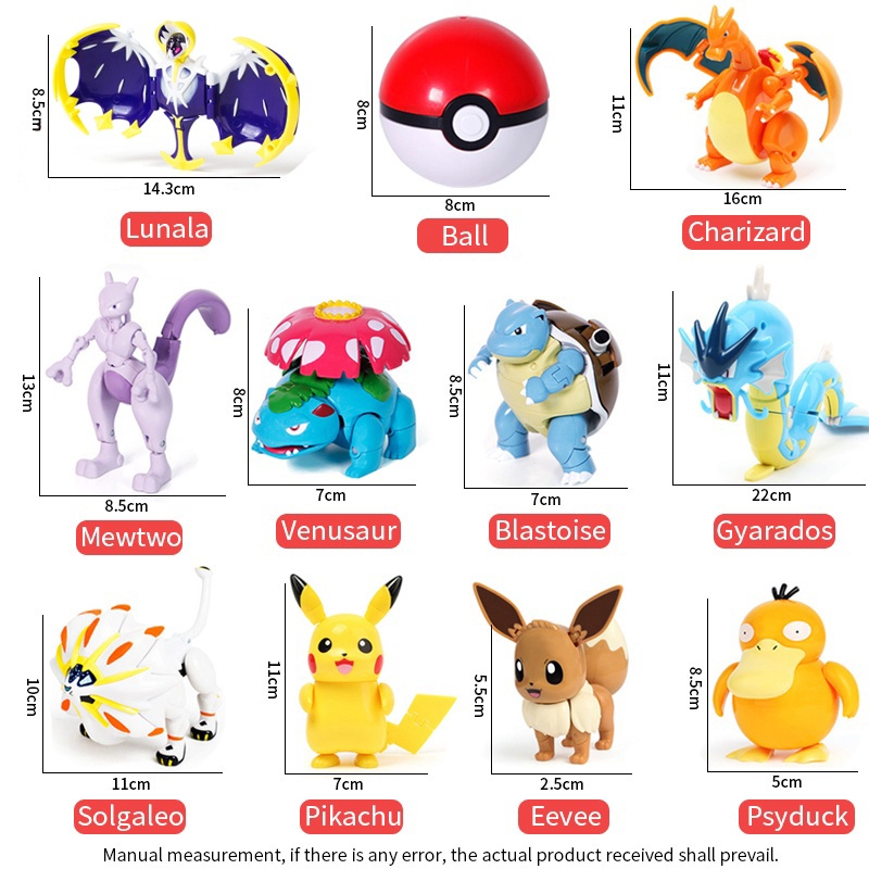 Mô Hình Quả Cầu Pokemon, Tự Động Ném Thú Pikachu Dành Cho Bé.