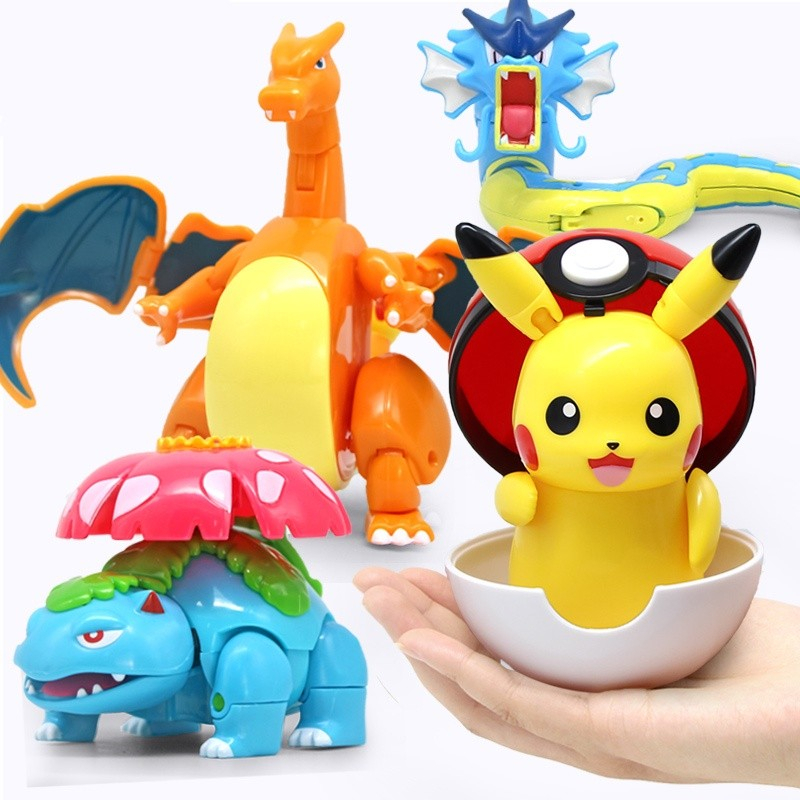 Mô Hình Quả Cầu Pokemon, Tự Động Ném Thú Pikachu Dành Cho Bé.