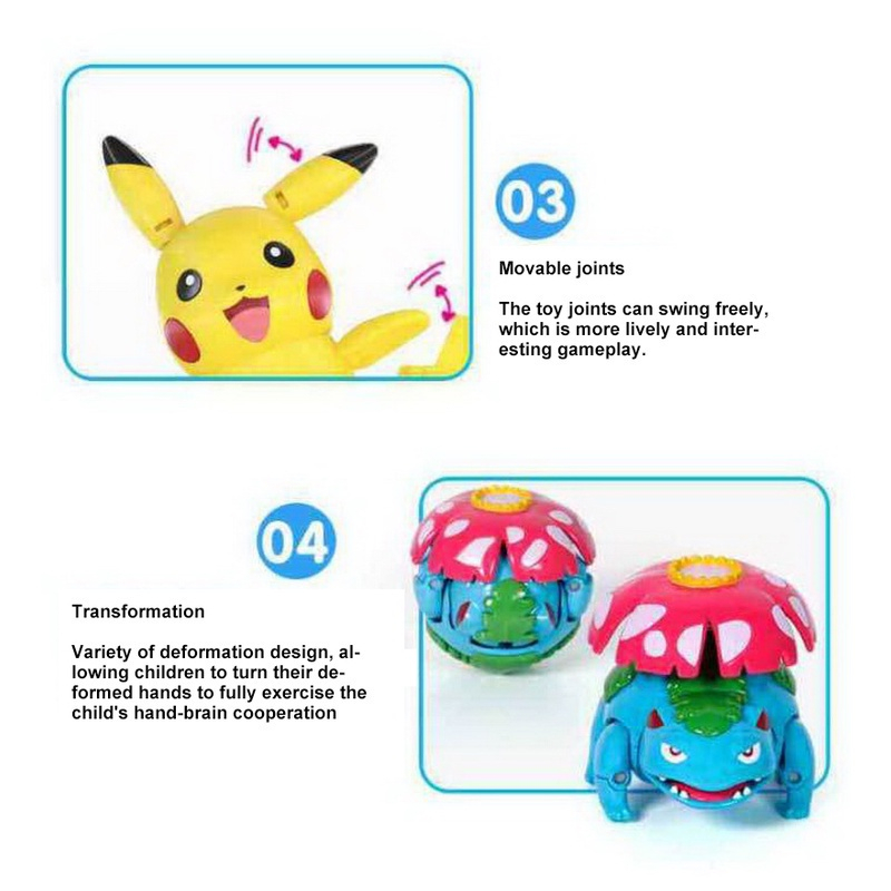 Mô Hình Quả Cầu Pokemon, Tự Động Ném Thú Pikachu Dành Cho Bé.