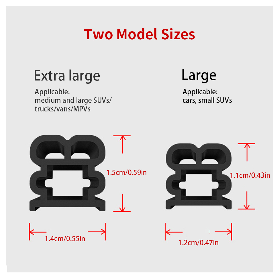 Dải Cao Su Hai Lớp Cách Âm Chống Nước Dán Cửa Xe Hơi / Mui Xe