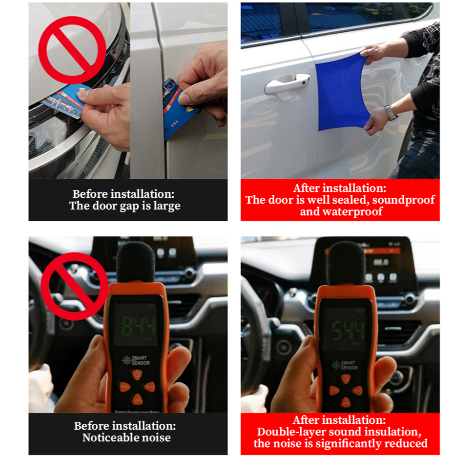 Dải Cao Su Hai Lớp Cách Âm Chống Nước Dán Cửa Xe Hơi / Mui Xe