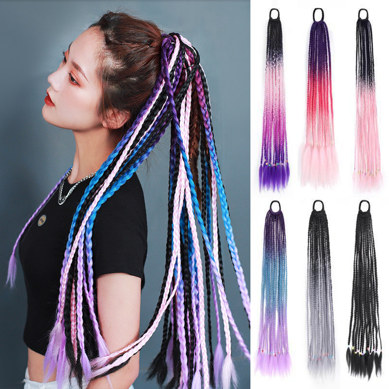 Tóc Giả Đuôi Ngựa Dạng Xoắn Nhiều Màu Sắc Dành Cho Nữ