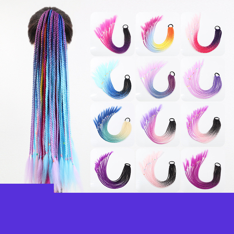 Tóc Giả Đuôi Ngựa Dạng Xoắn Nhiều Màu Sắc Dành Cho Nữ