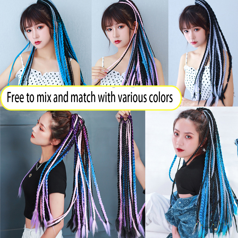 Tóc Giả Đuôi Ngựa Dạng Xoắn Nhiều Màu Sắc Dành Cho Nữ