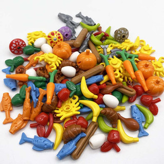  Túi 50g Đồ Chơi Lắp Ráp Mô Hình Thức Ăn Sáng Tạo Cho Bé 